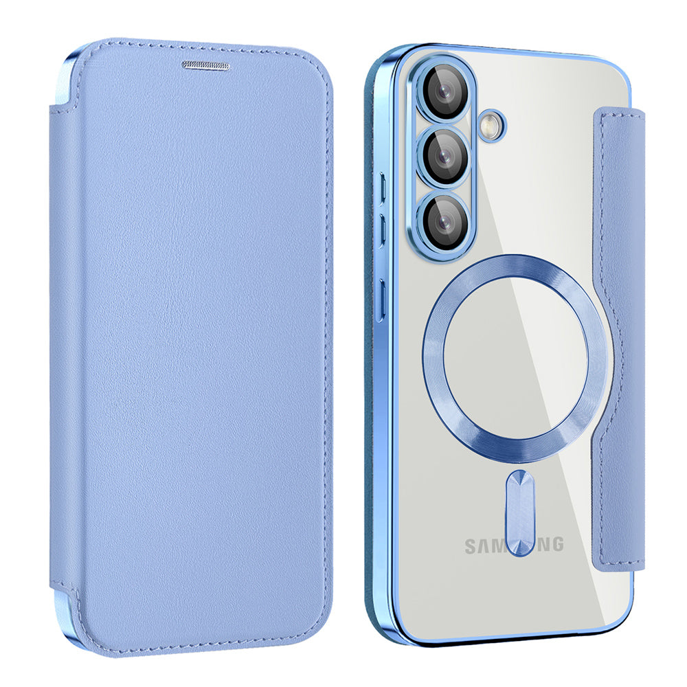 MagSafe-deksel for Samsung Galaxy S25+ S936, Techsuit, SmartMag Book, Blå