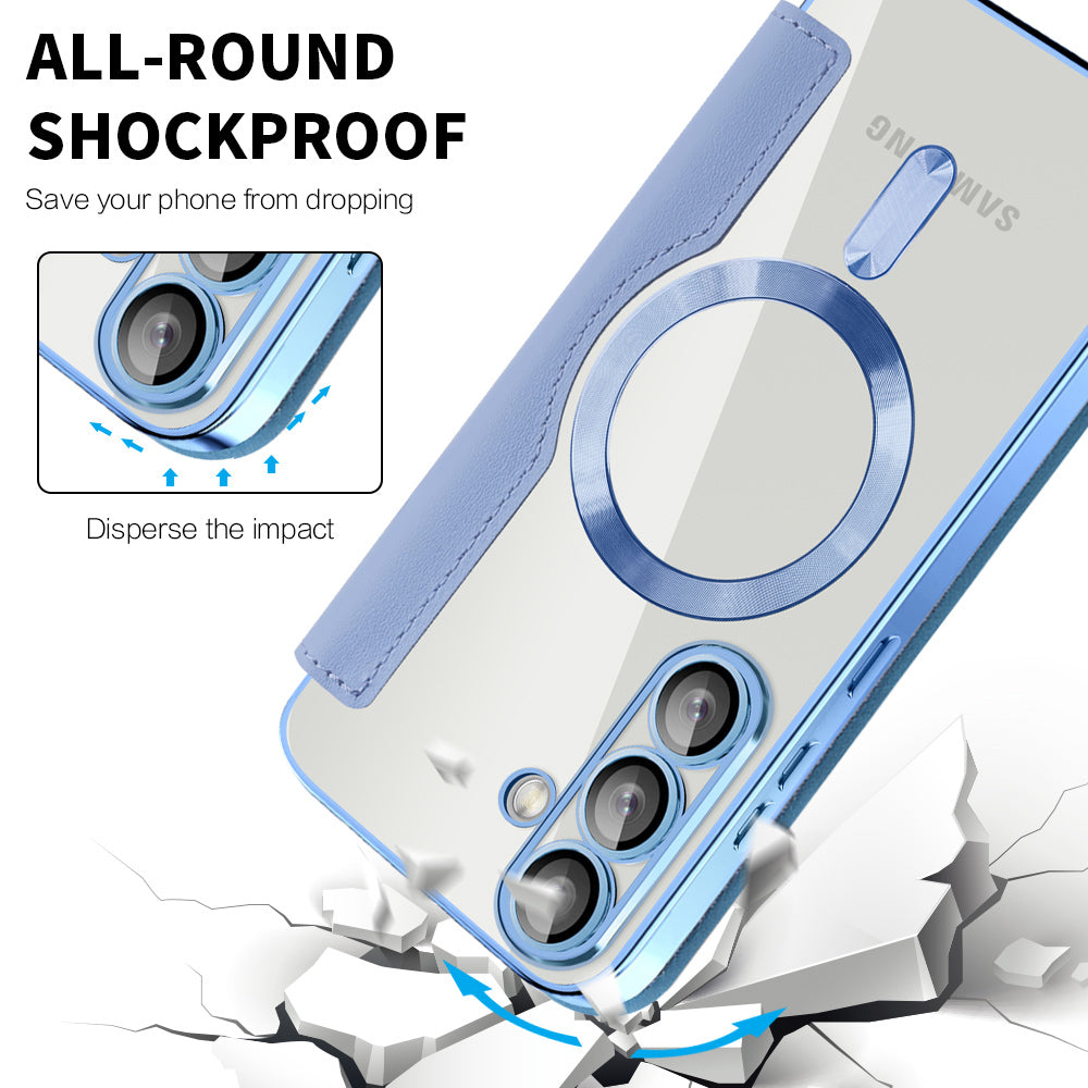 MagSafe-deksel for Samsung Galaxy S25+ S936, Techsuit, SmartMag Book, Blå