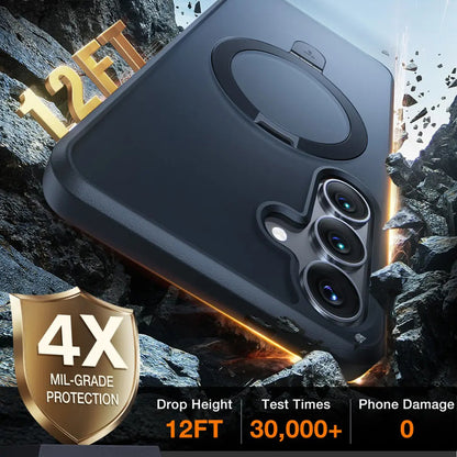 MagSafe-deksel for Samsung Galaxy S25+ S936, Torras, Ostand, Svart