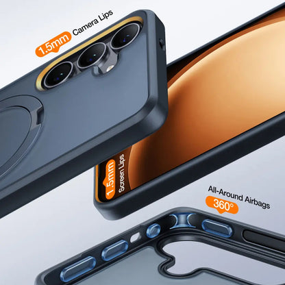 MagSafe-deksel for Samsung Galaxy S25+ S936, Torras, Ostand, Svart