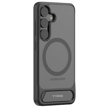 MagSafe-deksel for Samsung Galaxy S25+ S936, Torras, Pstand, svart