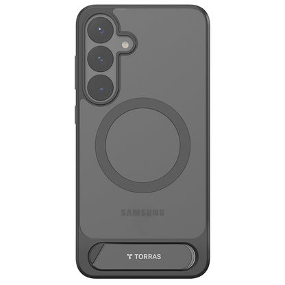 MagSafe-deksel for Samsung Galaxy S25+ S936, Torras, Pstand, svart