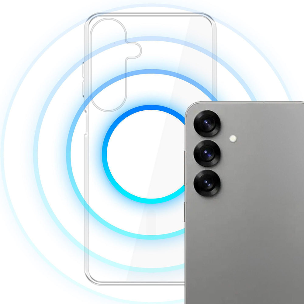 MagSafe-deksel for Samsung Galaxy S25 S931, 3MK, Clear MagCase, Transparent