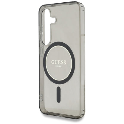 MagSafe-deksel for Samsung Galaxy S25 S931, Guess, IML Glitter Circle, Svart