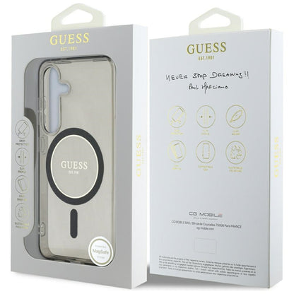 MagSafe-deksel for Samsung Galaxy S25 S931, Guess, IML Glitter Circle, Svart