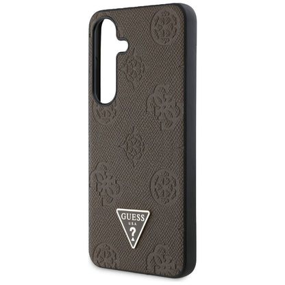 MagSafe-deksel for Samsung Galaxy S25 S931, Guess, Peony Grained Hot Stamp Triangle, Brun