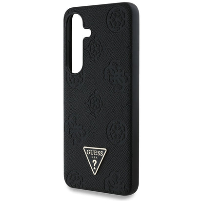 MagSafe-deksel for Samsung Galaxy S25 S931, Guess, Peony Grained Hot Stamp Triangle, Svart