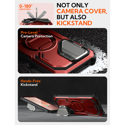 MagSafe-deksel for Samsung Galaxy S25 S931, i-Blason, ArmorBox, Rød