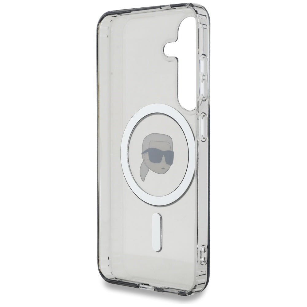 MagSafe-deksel for Samsung Galaxy S25 S931, Karl Lagerfeld, IML Karl's Head, Svart