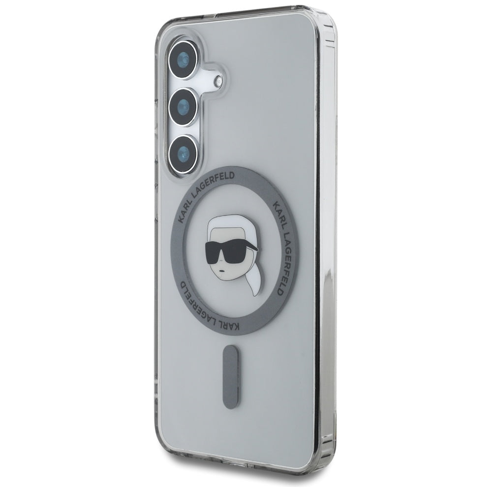 MagSafe-deksel for Samsung Galaxy S25 S931, Karl Lagerfeld, IML Karl's Head, Svart