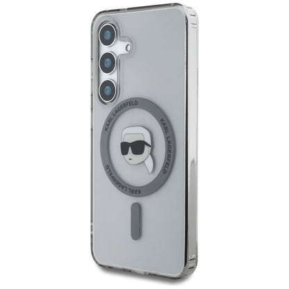 MagSafe-deksel for Samsung Galaxy S25 S931, Karl Lagerfeld, IML Karl's Head, Svart