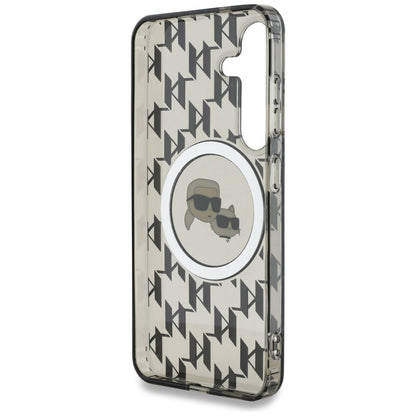 MagSafe-deksel for Samsung Galaxy S25 S931, Karl Lagerfeld, IML Monogram Karl & Choupette's Heads, Svart