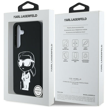MagSafe-deksel for Samsung Galaxy S25 S931, Karl Lagerfeld, Silicone Graffiti, Svart