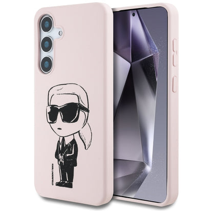 MagSafe-deksel for Samsung Galaxy S25 S931, Karl Lagerfeld, Silicone Graffiti, Rosa