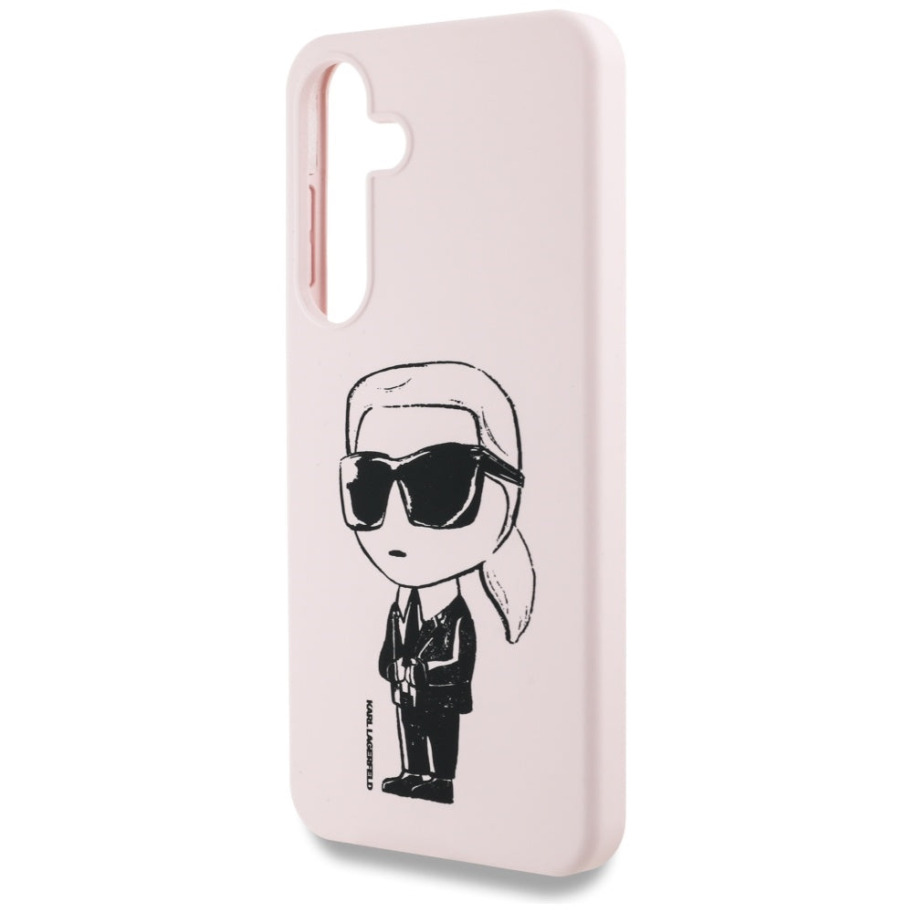 MagSafe-deksel for Samsung Galaxy S25 S931, Karl Lagerfeld, Silicone Graffiti, Rosa
