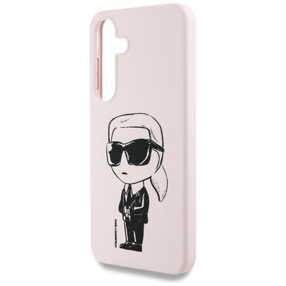 MagSafe-deksel for Samsung Galaxy S25 S931, Karl Lagerfeld, Silicone Graffiti, Rosa
