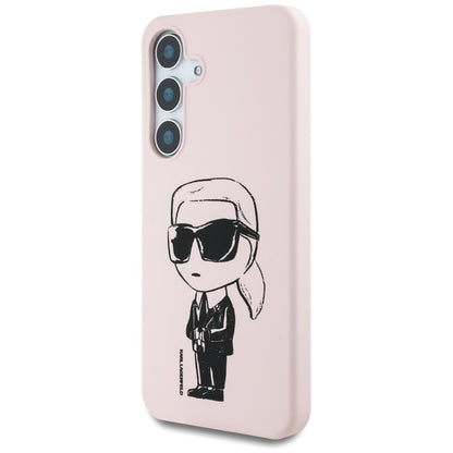 MagSafe-deksel for Samsung Galaxy S25 S931, Karl Lagerfeld, Silicone Graffiti, Rosa
