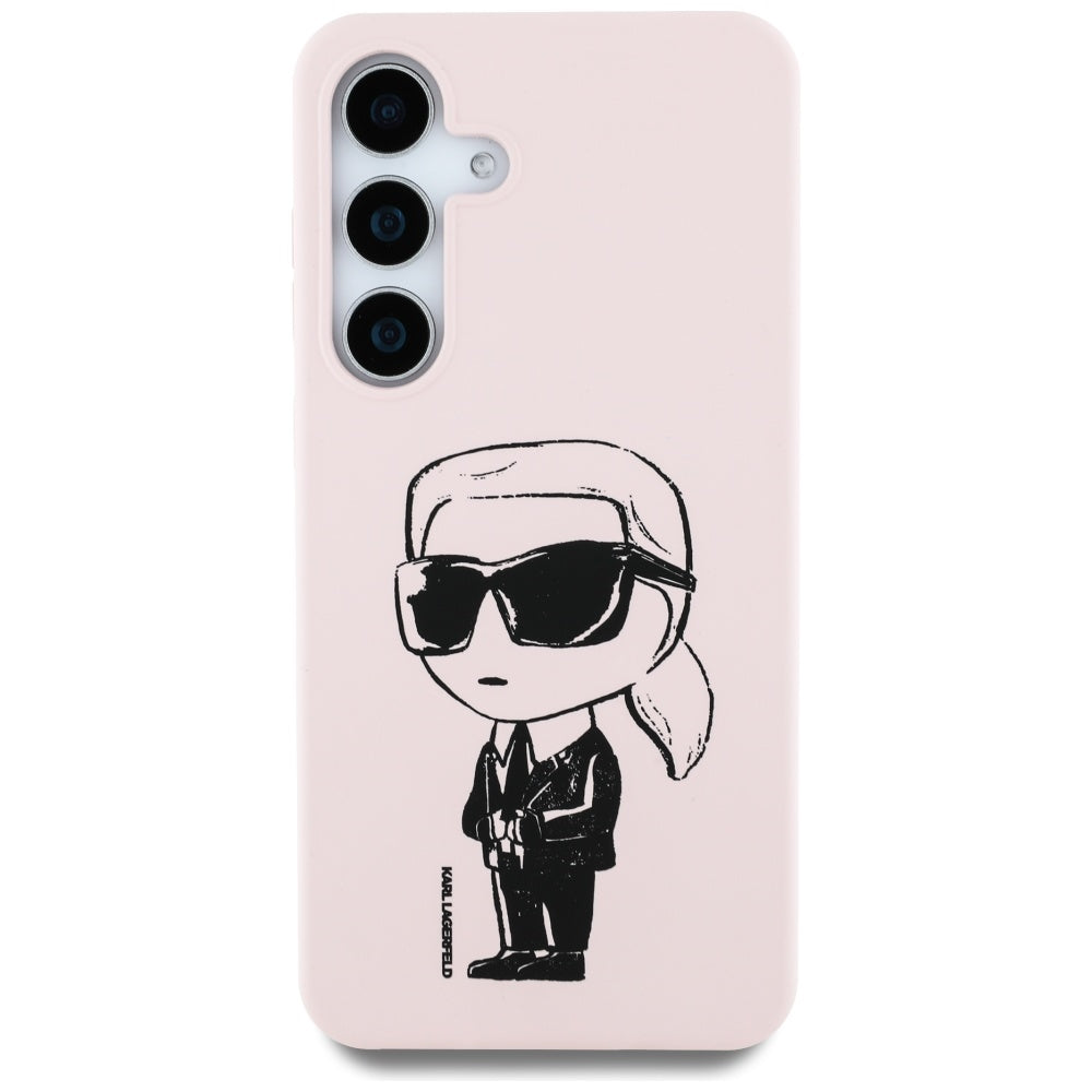 MagSafe-deksel for Samsung Galaxy S25 S931, Karl Lagerfeld, Silicone Graffiti, Rosa
