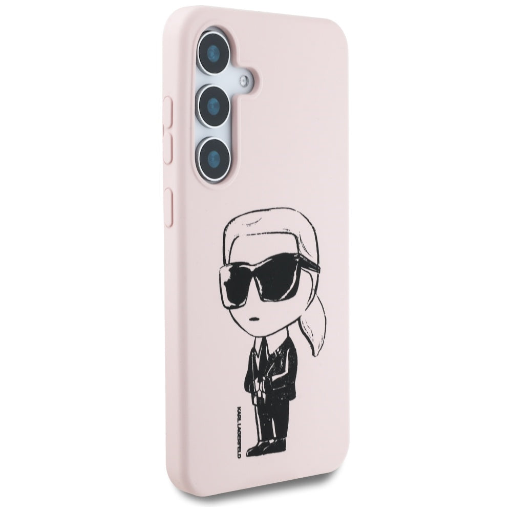 MagSafe-deksel for Samsung Galaxy S25 S931, Karl Lagerfeld, Silicone Graffiti, Rosa