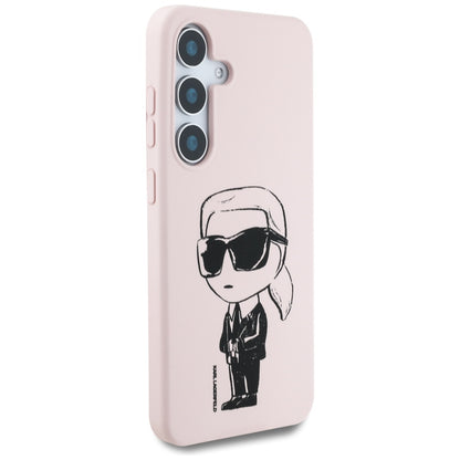 MagSafe-deksel for Samsung Galaxy S25 S931, Karl Lagerfeld, Silicone Graffiti, Rosa