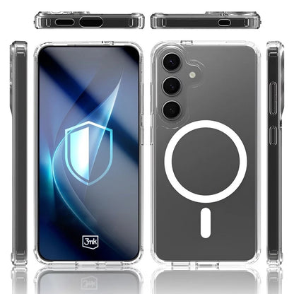 MagSafe-deksel for Samsung Galaxy S25 S931 / S24 S921, 3MK, Armor MagCase, Transparent