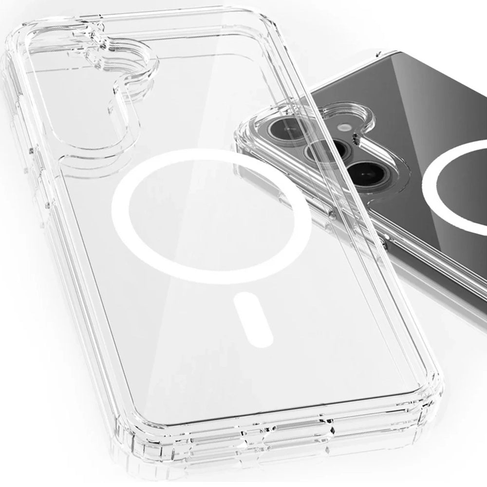 MagSafe-deksel for Samsung Galaxy S25 S931 / S24 S921, 3MK, Armor MagCase, Transparent