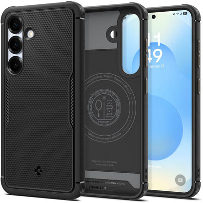 MagSafe-deksel for Samsung Galaxy S25 S931, Spigen, Core Armor, Matt Svart