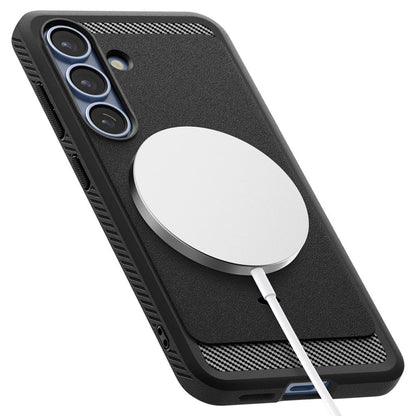 MagSafe-deksel for Samsung Galaxy S25 S931, Spigen, Rugged Armor, Matt svart ACS08998
