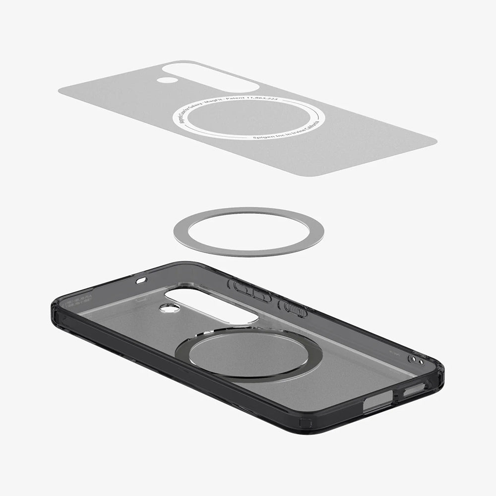 MagSafe-deksel for Samsung Galaxy S25 S931, Spigen, Ultra Hybrid, Satin Black ACS09005