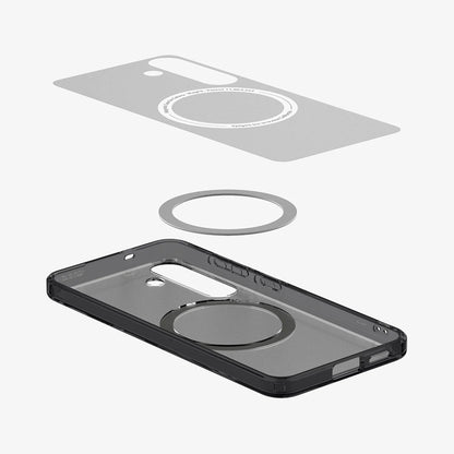 MagSafe-deksel for Samsung Galaxy S25 S931, Spigen, Ultra Hybrid, Satin Black ACS09005