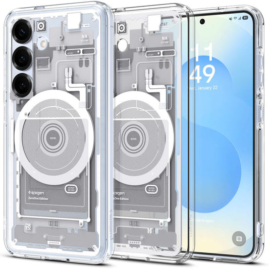 MagSafe-deksel for Samsung Galaxy S25 S931, Spigen, Ultra Hybrid Zero One, Hvit ACS09004