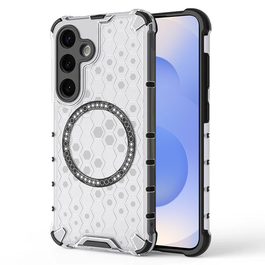 MagSafe-deksel for Samsung Galaxy S25 S931, Techsuit, HoneyComb Shield, hvit