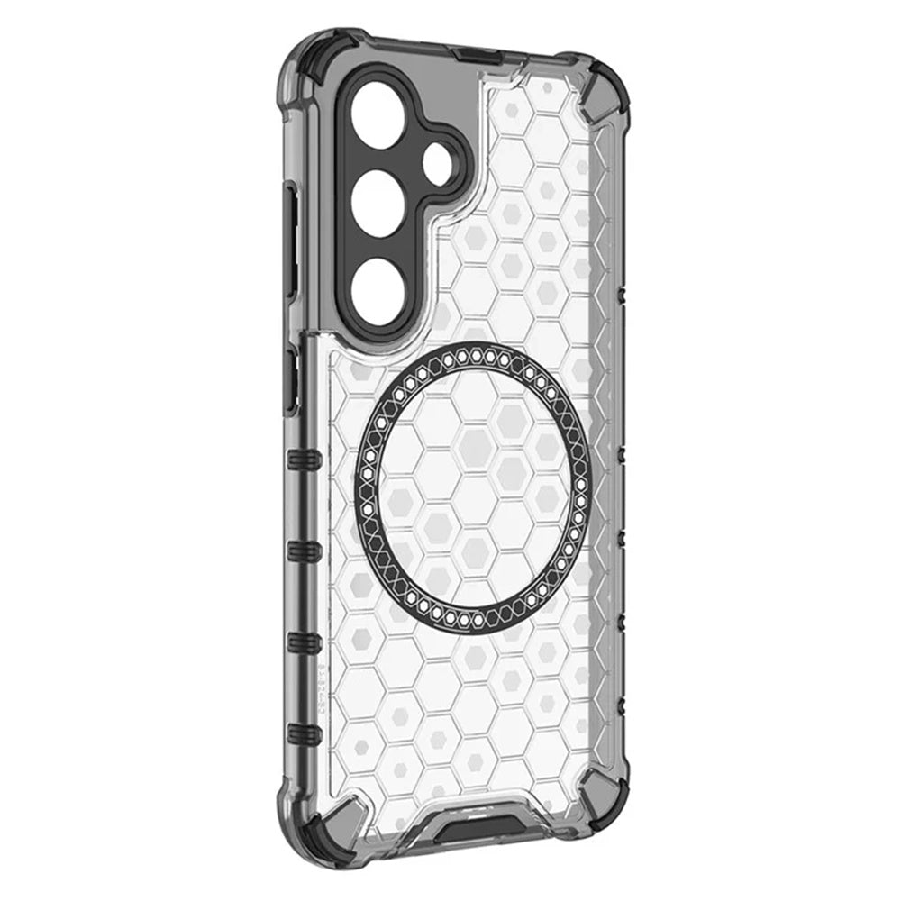 MagSafe-deksel for Samsung Galaxy S25 S931, Techsuit, HoneyComb Shield, hvit