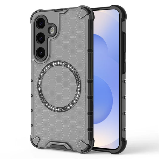 MagSafe-deksel for Samsung Galaxy S25 S931, Techsuit, HoneyComb Shield, svart