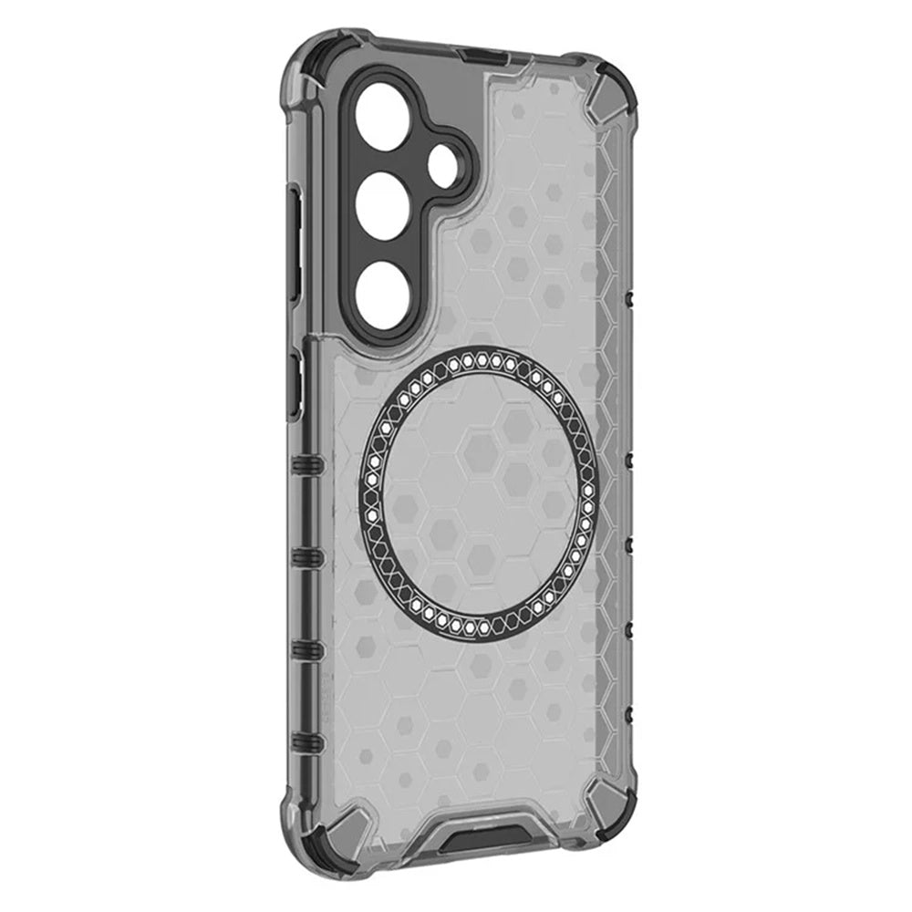 MagSafe-deksel for Samsung Galaxy S25 S931, Techsuit, HoneyComb Shield, svart