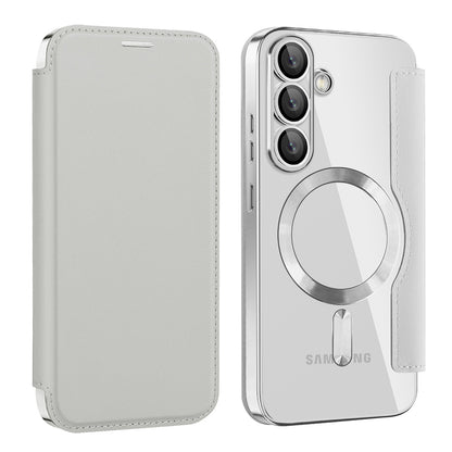 MagSafe-deksel for Samsung Galaxy S25 S931, Techsuit, SmartMag Book, Grå