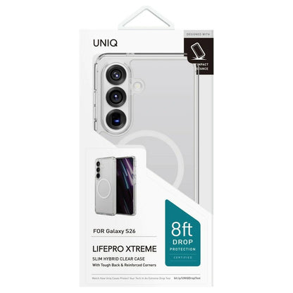 MagSafe-deksel for Samsung Galaxy S25 S931, UNIQ, LifePro Xtreme MagClick, Gjennomsiktig