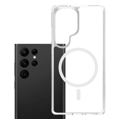 MagSafe-deksel for Samsung Galaxy S25 Ultra S938, 3MK, Armor MagCase, Transparent