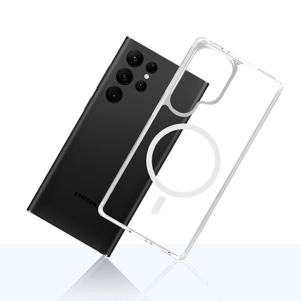MagSafe-deksel for Samsung Galaxy S25 Ultra S938, 3MK, Armor MagCase, Transparent