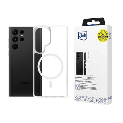 MagSafe-deksel for Samsung Galaxy S25 Ultra S938, 3MK, Armor MagCase, Transparent