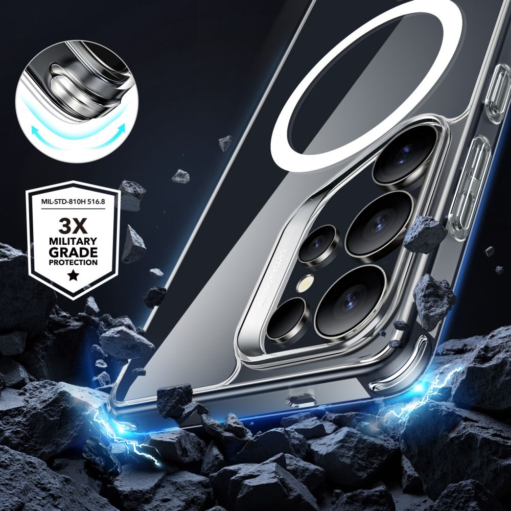 MagSafe-deksel for Samsung Galaxy S25 Ultra S938, ESR, Classic Hybrid, Gjennomsiktig