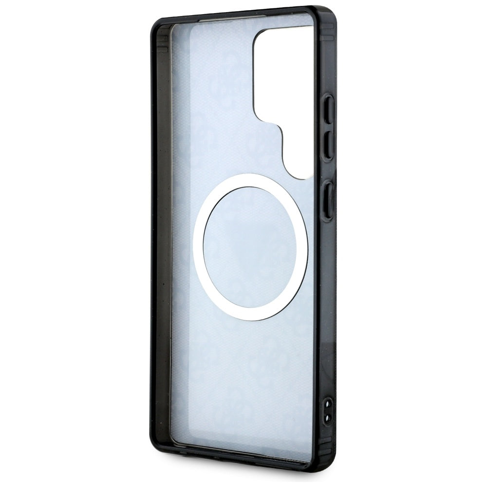 MagSafe-deksel for Samsung Galaxy S25 Ultra S938, Guess, IML Glitter 4G Circle Triangle, Svart