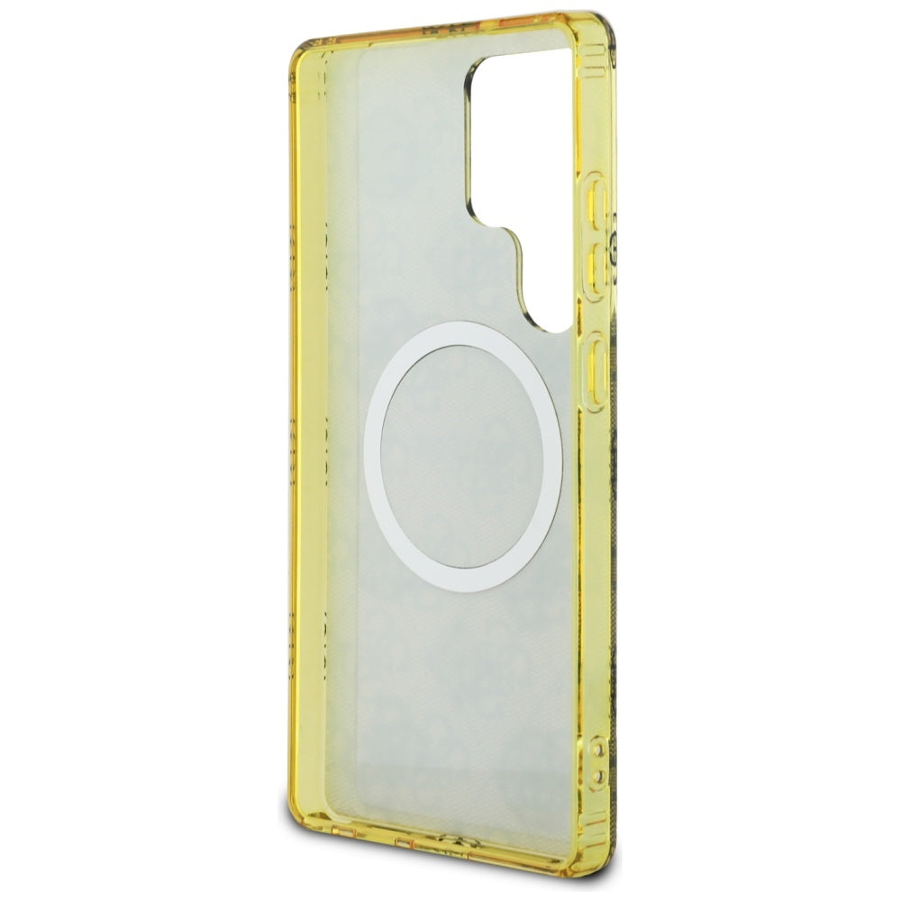 MagSafe-deksel for Samsung Galaxy S25 Ultra S938, Guess, IML Peony On 4G Background, Brun