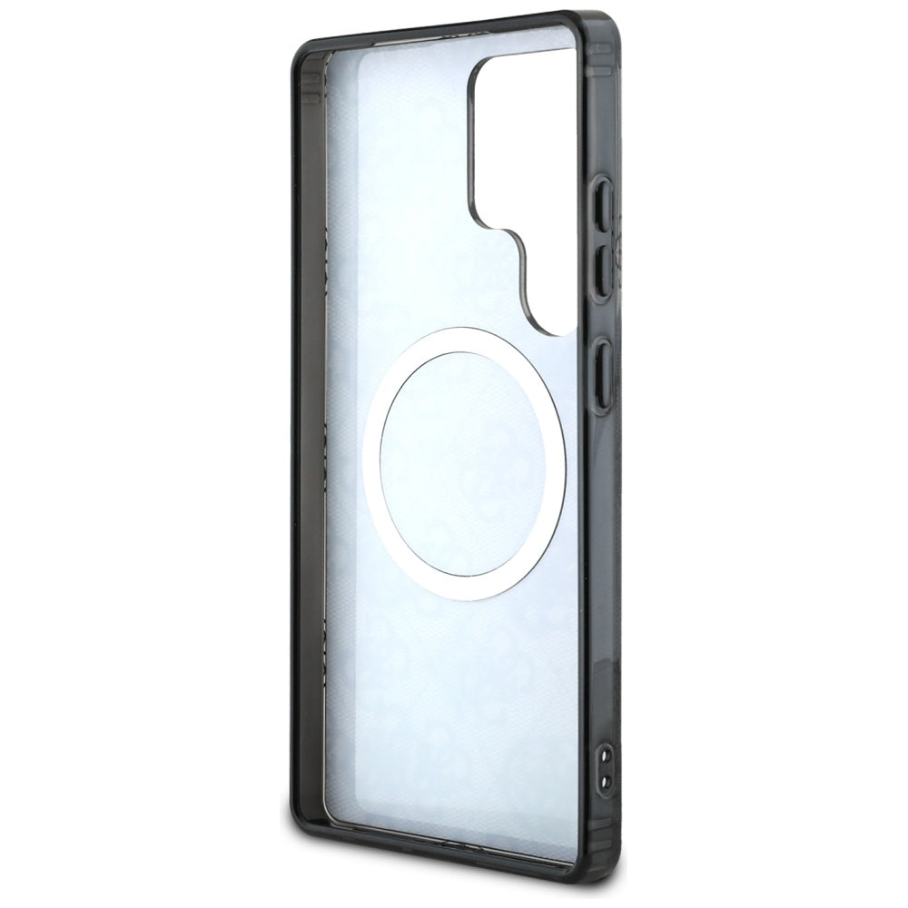 MagSafe-deksel for Samsung Galaxy S25 Ultra S938, Guess, IML Peony On 4G Background, Svart