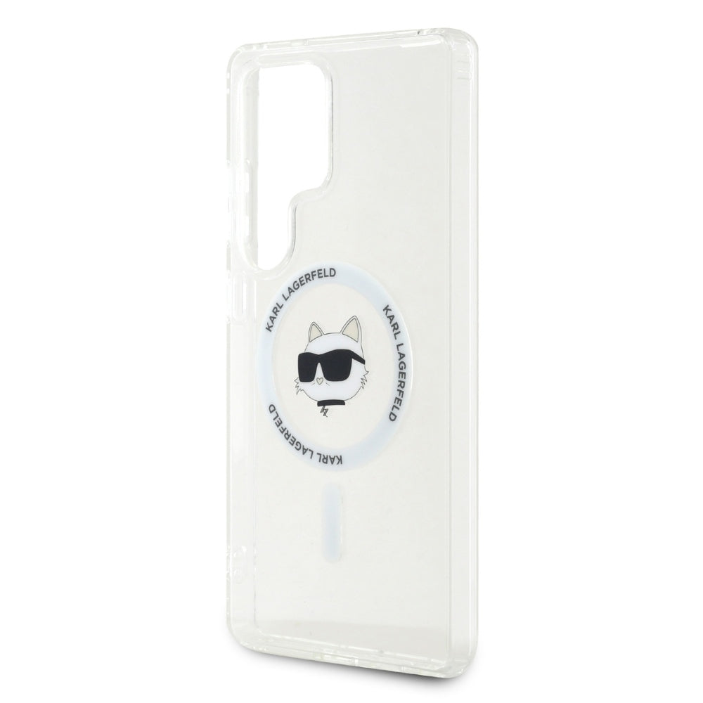 MagSafe-deksel for Samsung Galaxy S25 Ultra S938, Karl Lagerfeld, IML Choupette's Head, Hvit