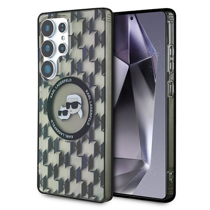 MagSafe-deksel for Samsung Galaxy S25 Ultra S938, Karl Lagerfeld, IML Monogram Karl & Choupette's Heads, Svart