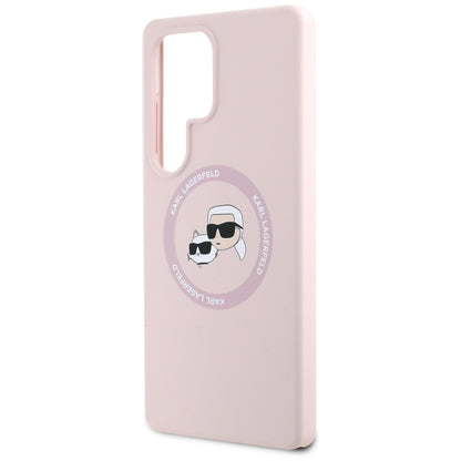 MagSafe-deksel for Samsung Galaxy S25 Ultra S938, Karl Lagerfeld, Silicone Double Heads, Rosa