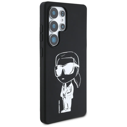 MagSafe-deksel for Samsung Galaxy S25 Ultra S938, Karl Lagerfeld, Silicone Graffiti, Svart