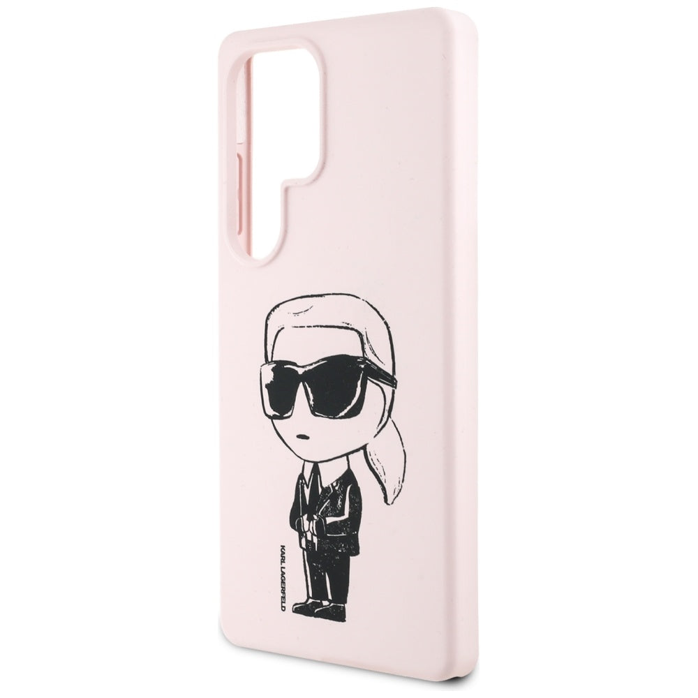 MagSafe-deksel for Samsung Galaxy S25 Ultra S938, Karl Lagerfeld, Silicone Graffiti, Rosa