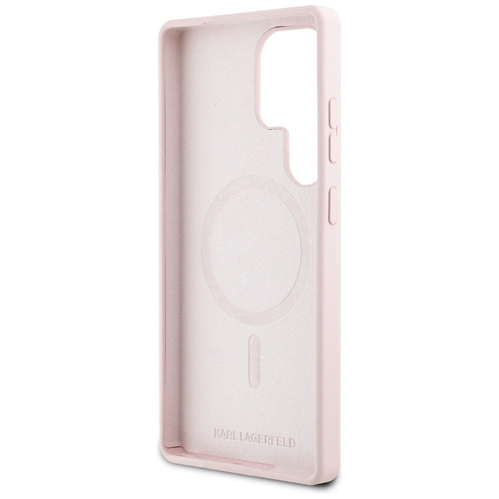 MagSafe-deksel for Samsung Galaxy S25 Ultra S938, Karl Lagerfeld, Silicone Graffiti, Rosa